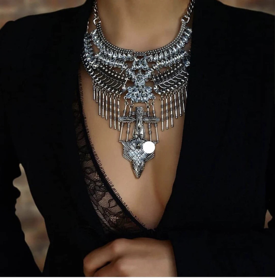 Stunning Savannah Tribal/bohemian/ Oversized/bohoo/statement Necklace - Etsy | Etsy (US)