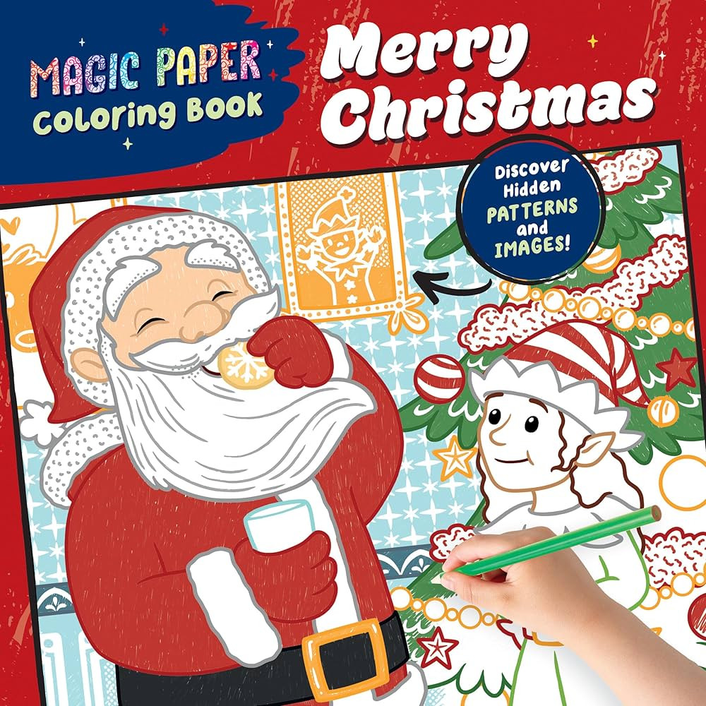 Magic Paper Coloring Book: Merry Christmas!: Discover Hidden Patterns and Images! | Amazon (US)