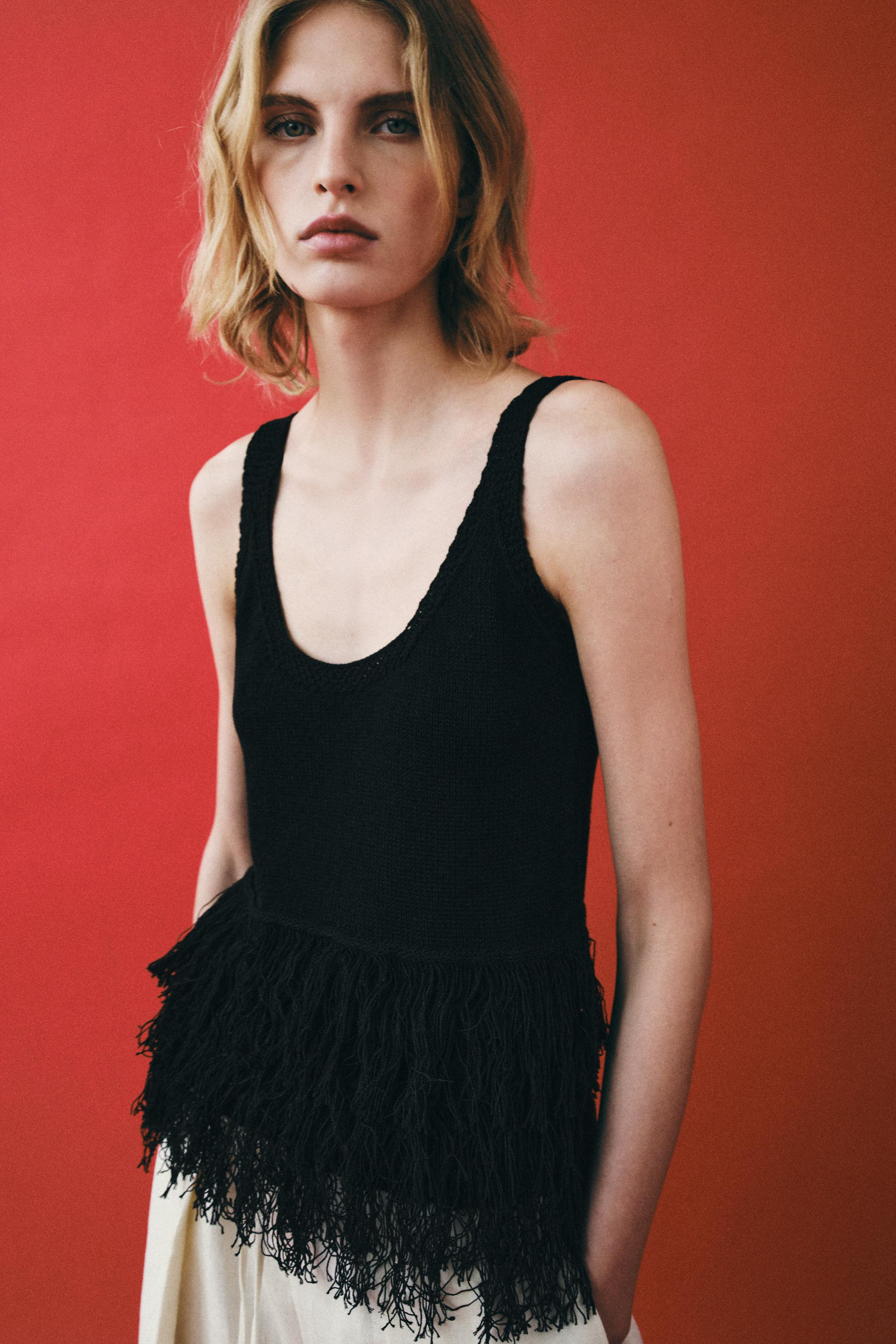 FRINGE KNIT TOP | Zara US