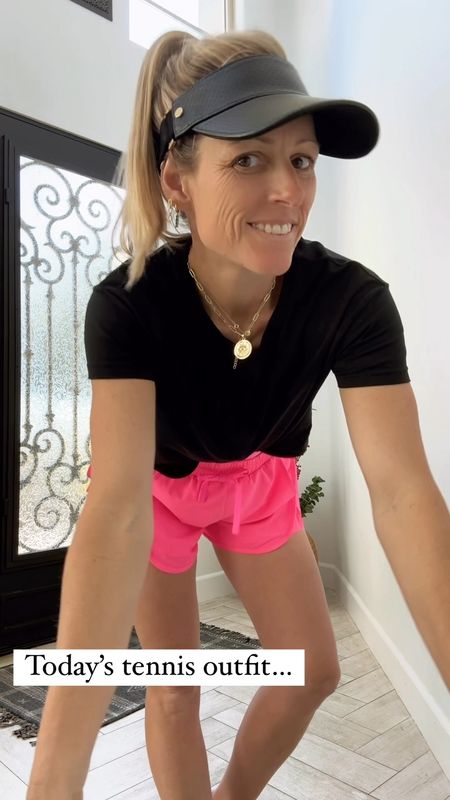The must have leather visor and my favorite new side, pleated hot pink shorts.  Perfect outfit for the tennis court or just around town.

#TennisOutfit #ActiveOutfit #Shorts #PickleballOutfit #TargetStyle #visor

#LTKActive #LTKfitness #LTKxTarget