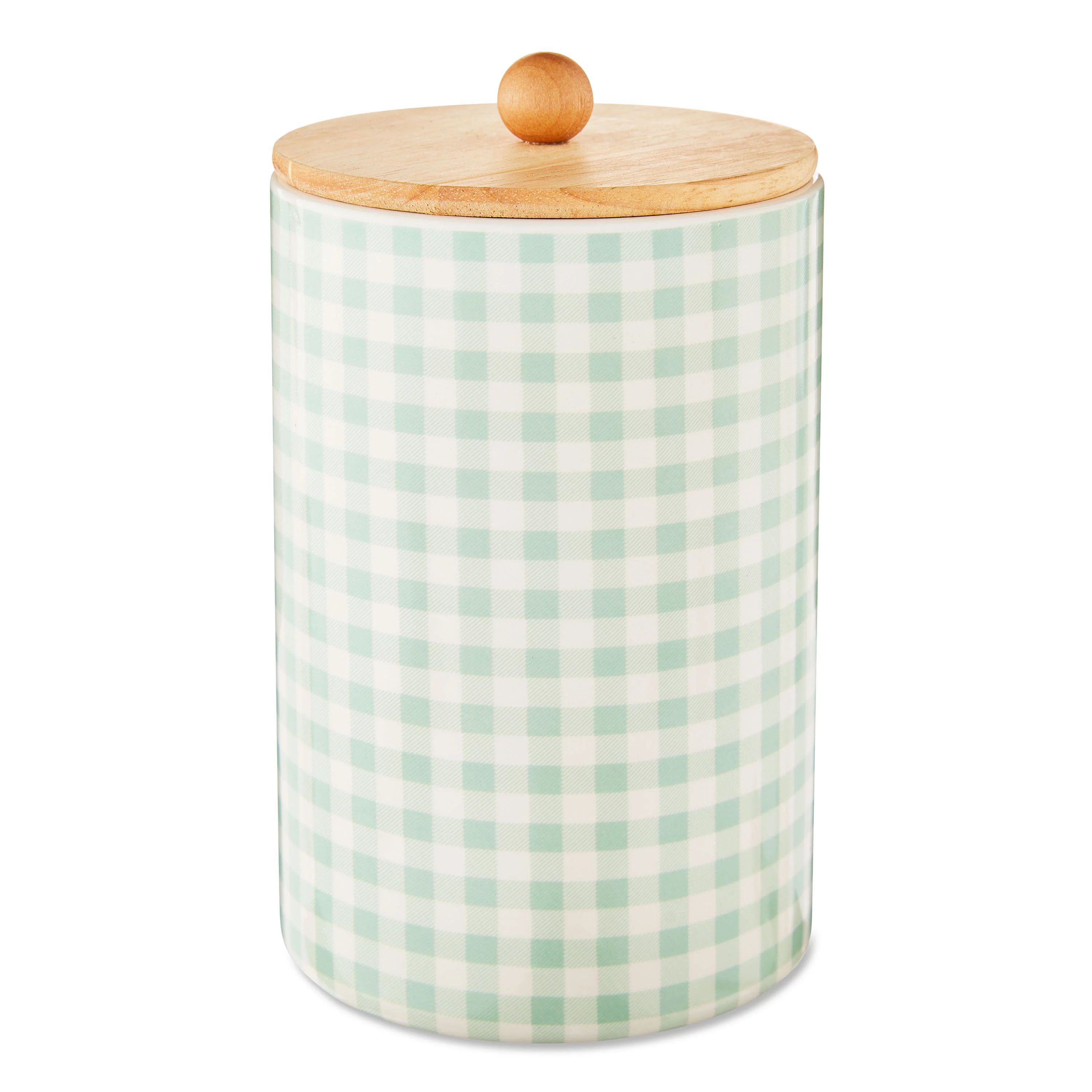 Way To Celebrate Green Grid Ceramic Jar, 7.5" - Walmart.com | Walmart (US)