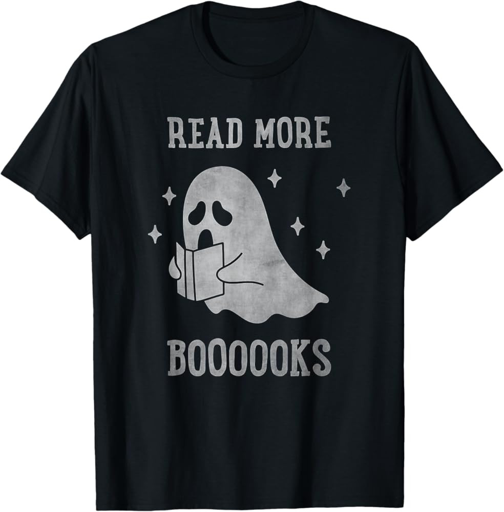 Read more boooooks Cute Ghost Read more boooooks Halloween T-Shirt | Amazon (US)