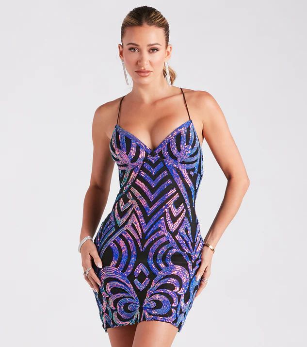 Betsy Sequin Bodycon Mini Party Dress | Windsor Stores