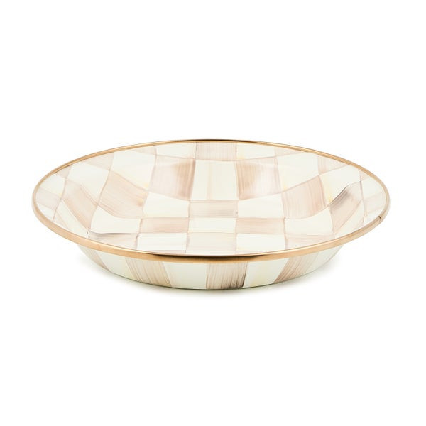 MacKenzie-Childs Mocha Check Pie Plate | MacKenzie-Childs