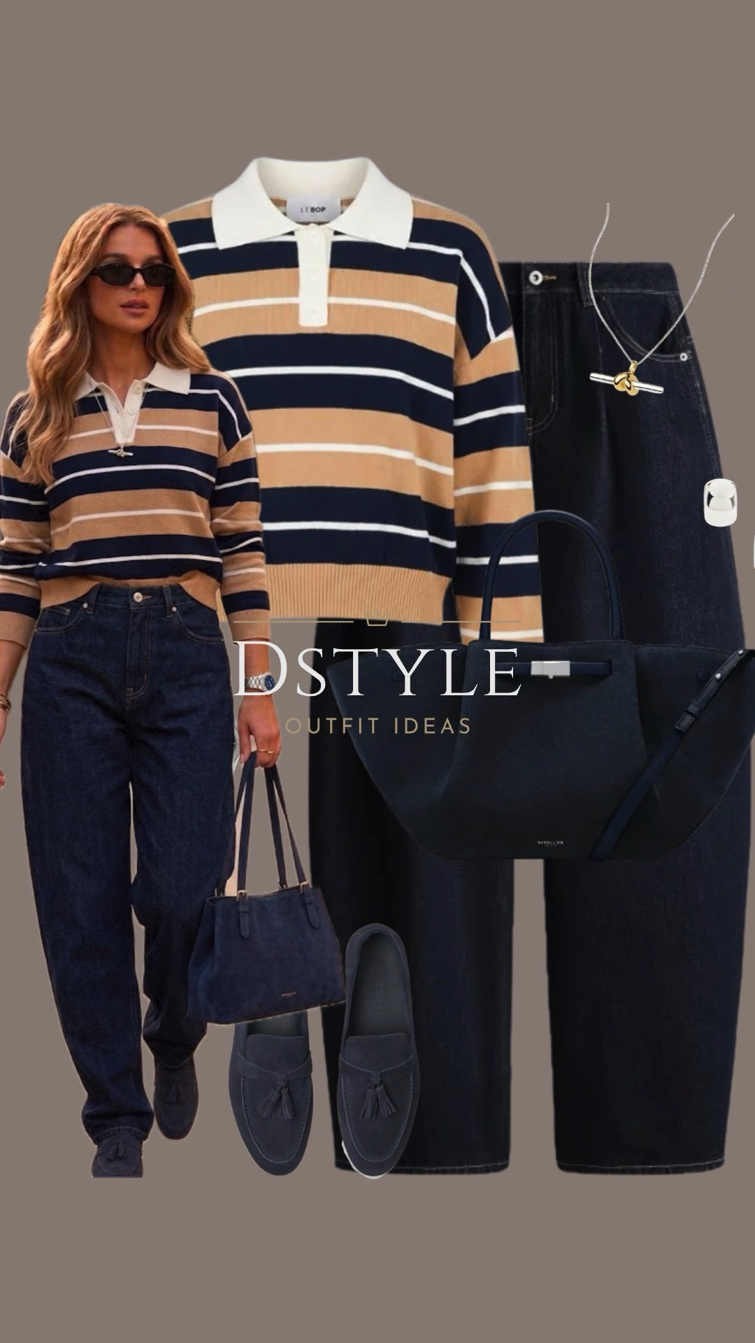 The elevated polo edit ⚓️ Styling a striped knit collar sweater with relaxed dark-wash jeans, suede loafers, and a navy tote. Smart casual perfection!
tags: Knit Polo Sweater, Suede Loafers, Navy Bag, Smart Casual Outfit, Fall Basics

#LTKootd #LTKWorkwear