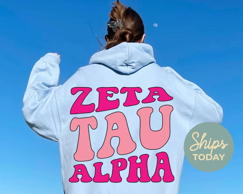 Zeta Tau Alpha Shades of Pink Sorority Hoodie  Zeta Preppy - Etsy | Etsy (US)