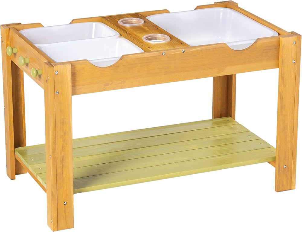 MindWare Sensory Sprouts Sensory Table - Sturdy Wood Table Includes 3 Sensory Bins, 2 Cups and 3 ... | Amazon (US)