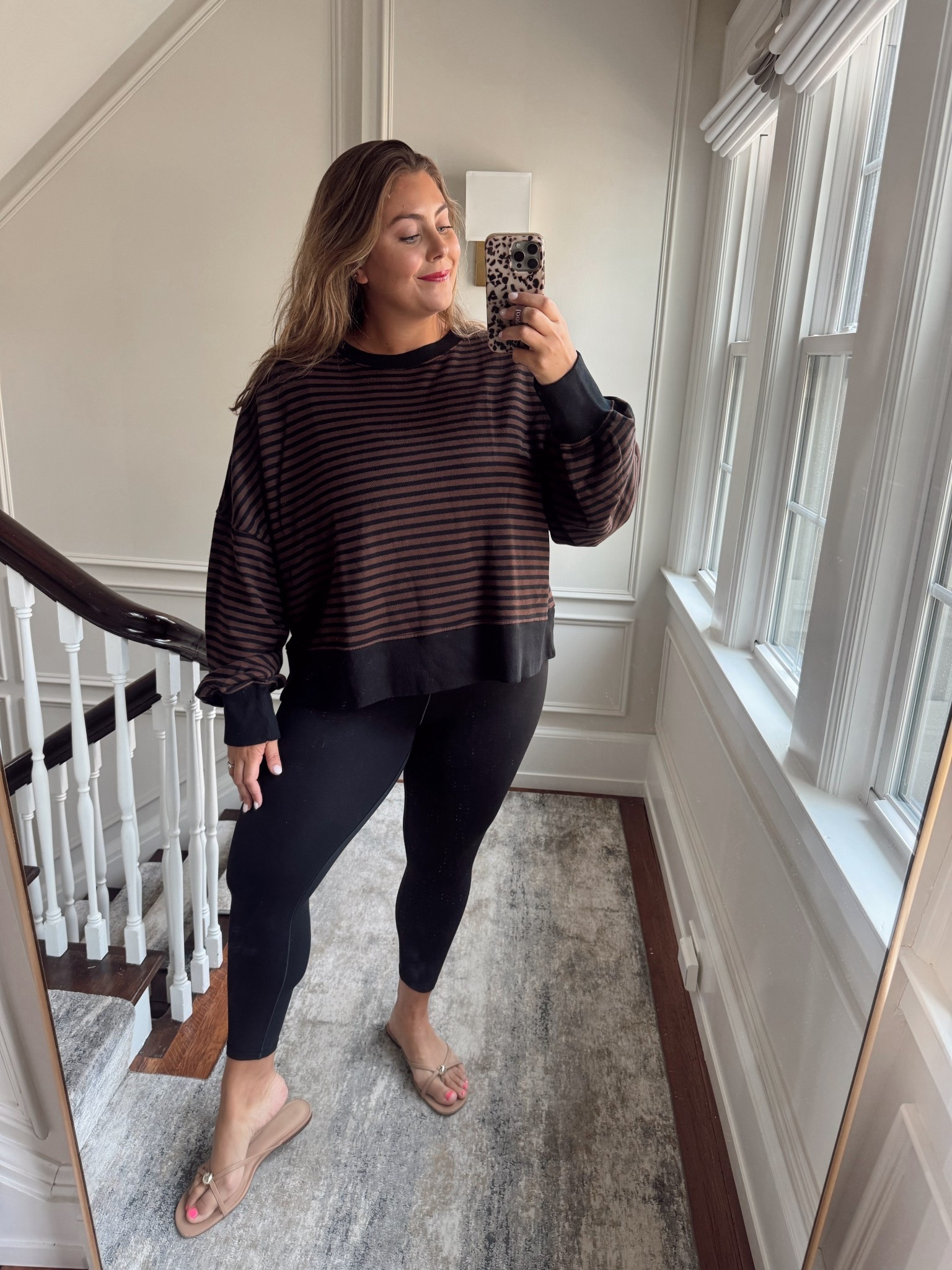 Aerie has some of my favorite fall lounge styles, including this striped lightweight crewneck! Wearing size XXL in top & XL in leggings. 

#LTKPlusSize #LTKSeasonal #LTKStyleTip