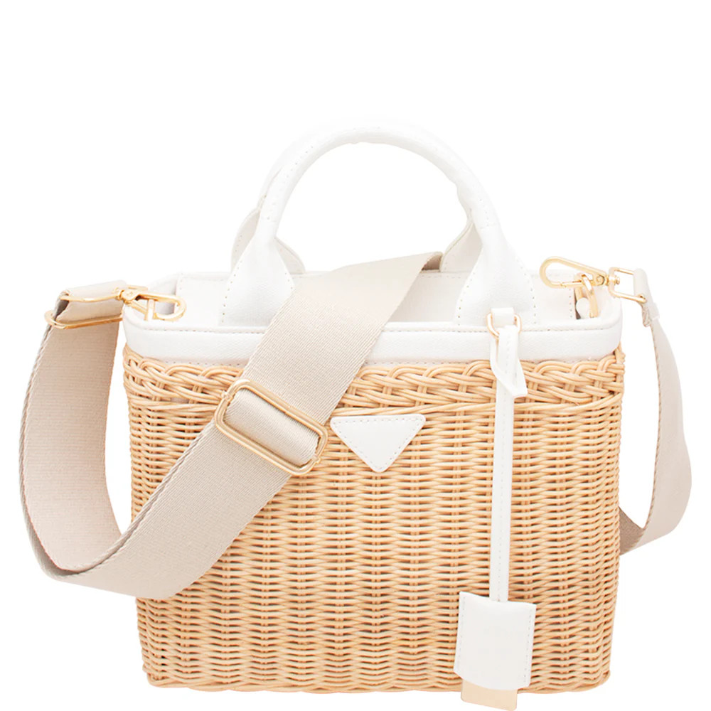 Roman Straw Bag with Detachable Strap | Benaar La