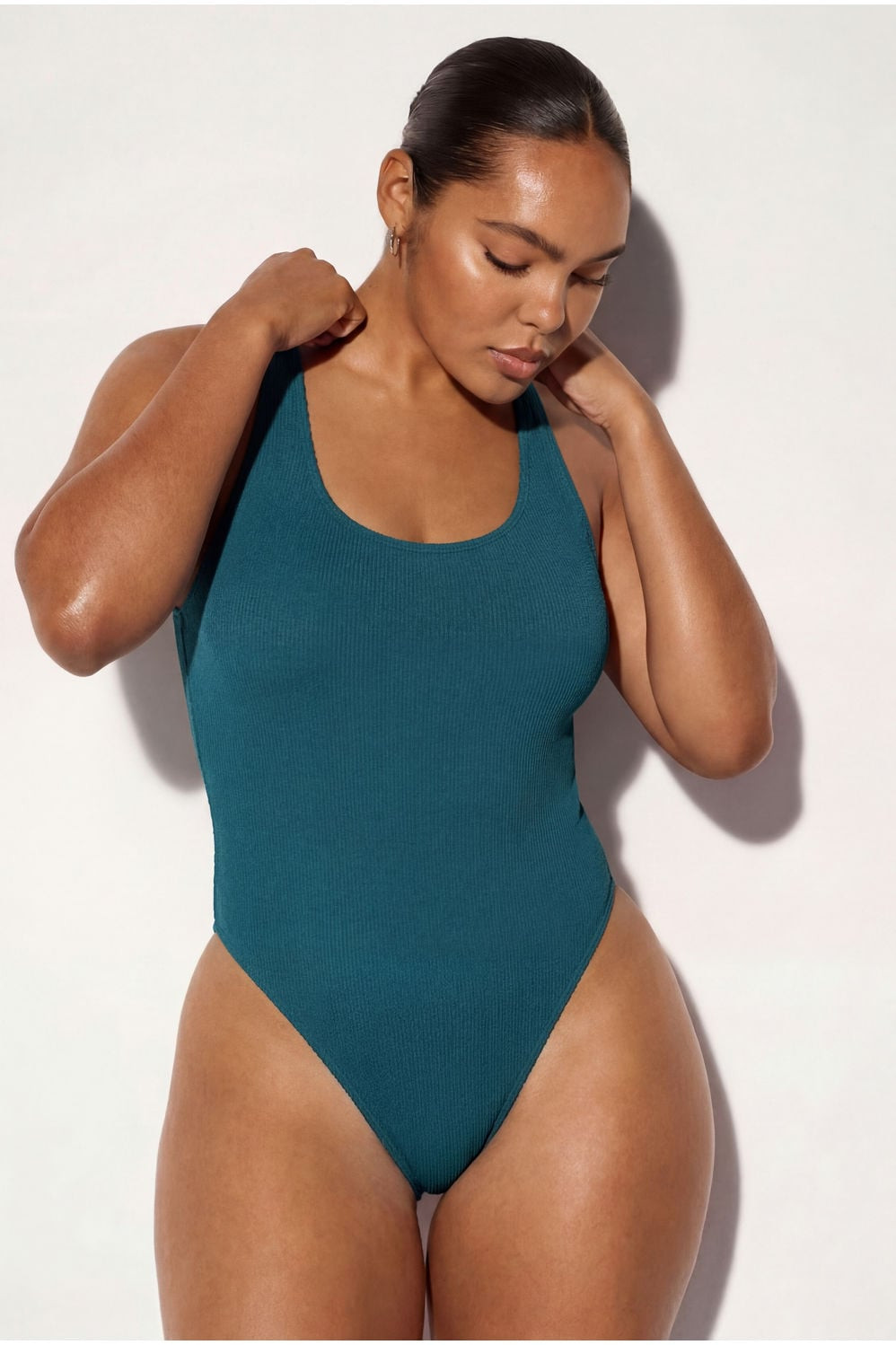 Textured Scoop One-Piece Swimsuit | Fabletics