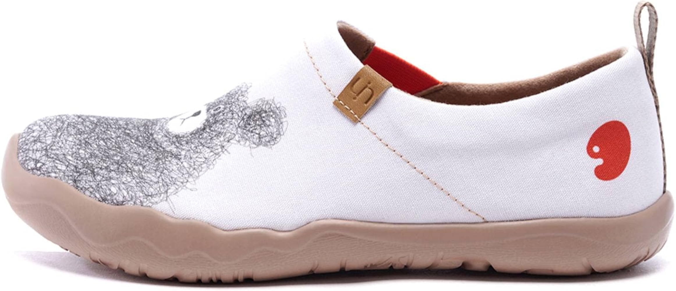 UIN Women's Slip On Sneakers Casual Loafers Knitted Art Painted Comfort Soft Walking Shoes | Amazon (US)