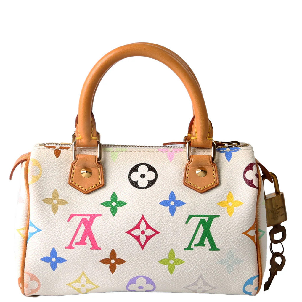 Speedy Mini HL Multicolor White | Keeks Designer Handbags