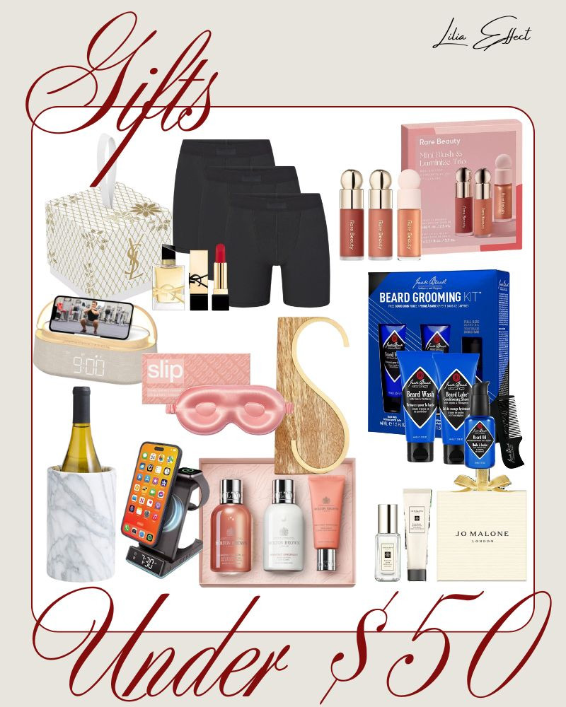 Shop these gifts ideas under $50! 

gift finds, gifts ideas, gifts under $50, gift sets, beauty products, gifts for men, Christmas gifts
 

#LTKGiftGuide #LTKHoliday #LTKBeauty