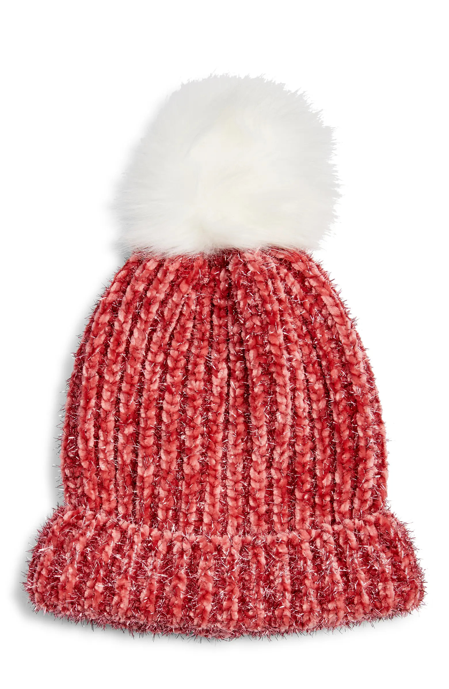 BP. Rib Beanie with Faux Fur Pom | Nordstrom | Nordstrom