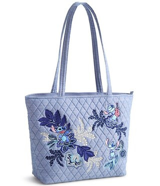 x Lilo & Stitch Leafy Blooms Chambray Small Original Vera Premium Cotton Tote Bag | Dillard's