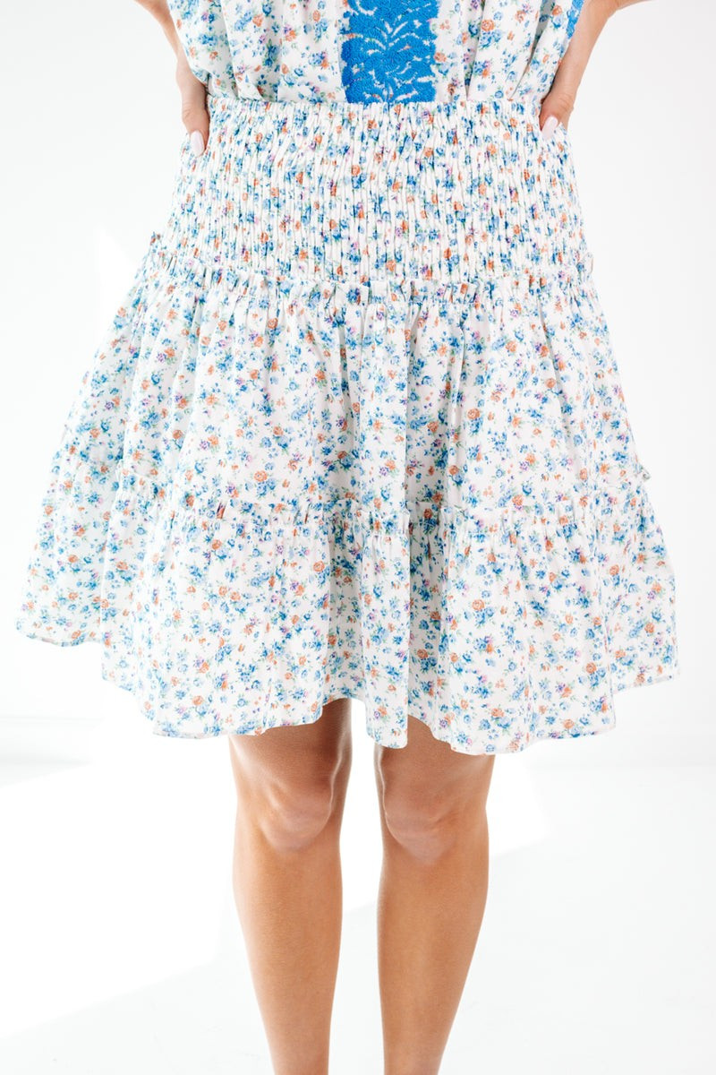 The Hughs Skort - Blue Floral | The Impeccable Pig