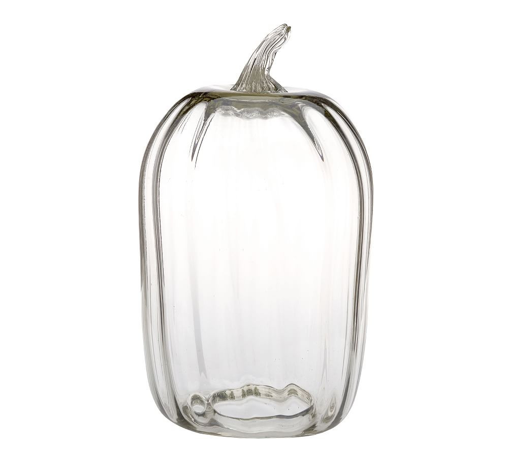 Recycled Glass Pumpkin Cloche, Clear, Extra Large, 10 x 16 | Pottery Barn (US)