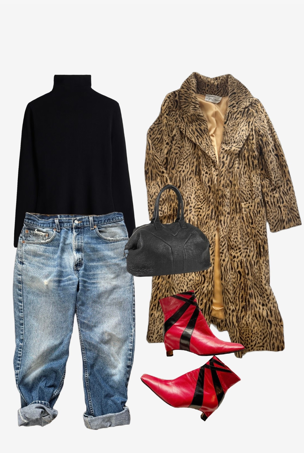 Everything is secondhand/vintage except the turtleneck  

#LTKootd #LTKOver40