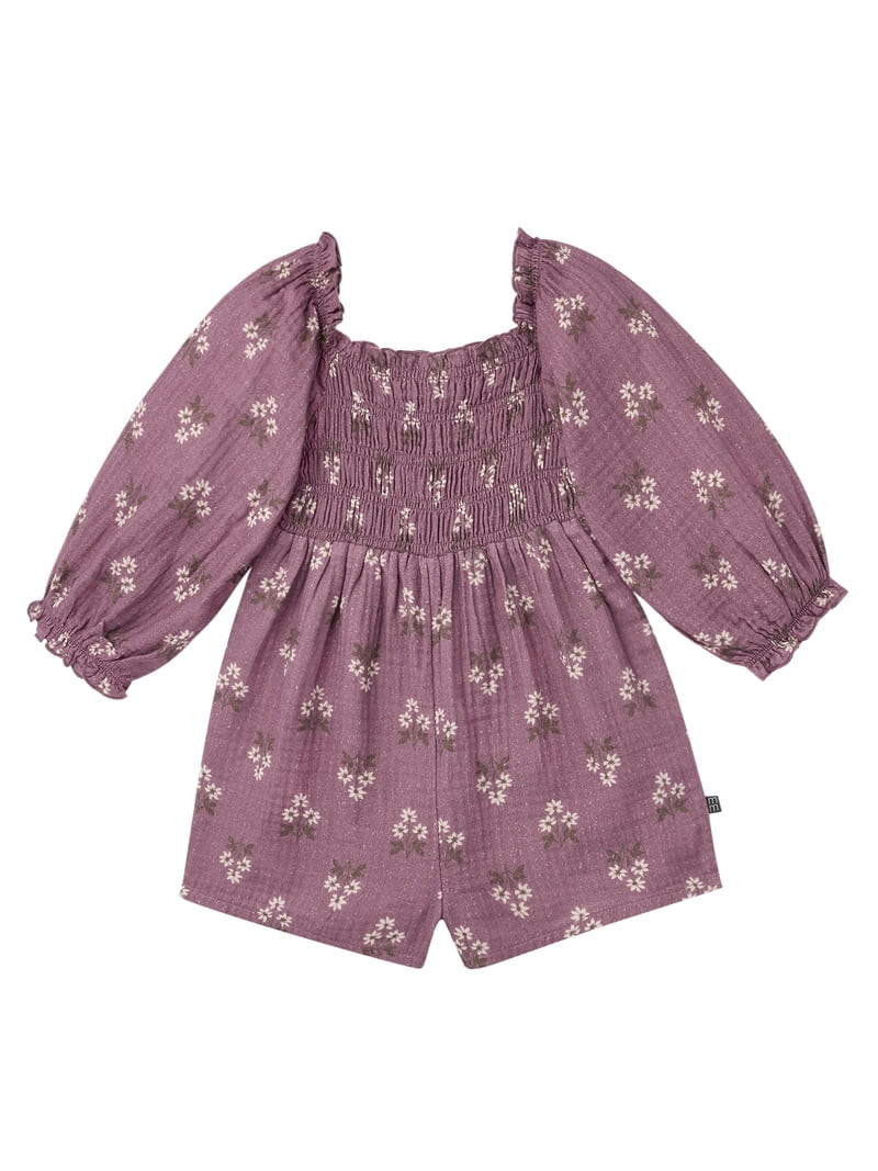 Modern Moments by Gerber Toddler Girl Smocked Romper, Sizes 12 Months - 5T | Walmart (US)
