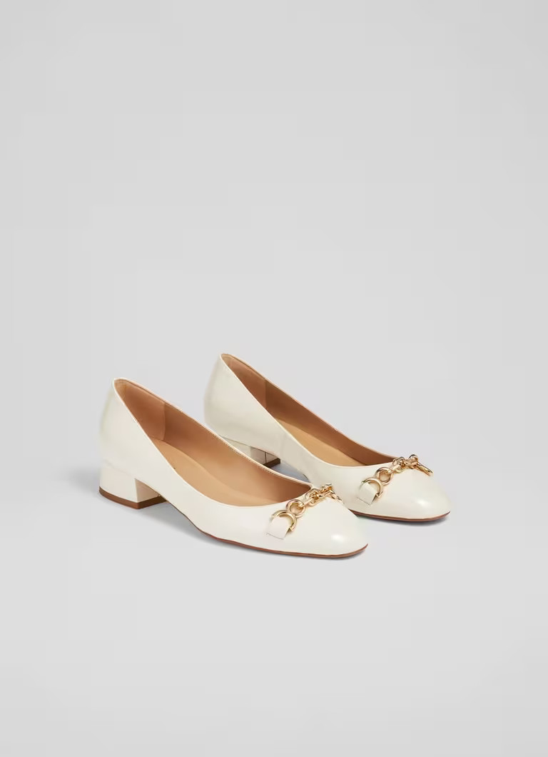 Blakely Ecru Patent Snaffle Pumps | L.K. Bennett (UK)