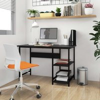 Computer Desk Black 105x55x72 cm MDF and Metal | Debenhams UK