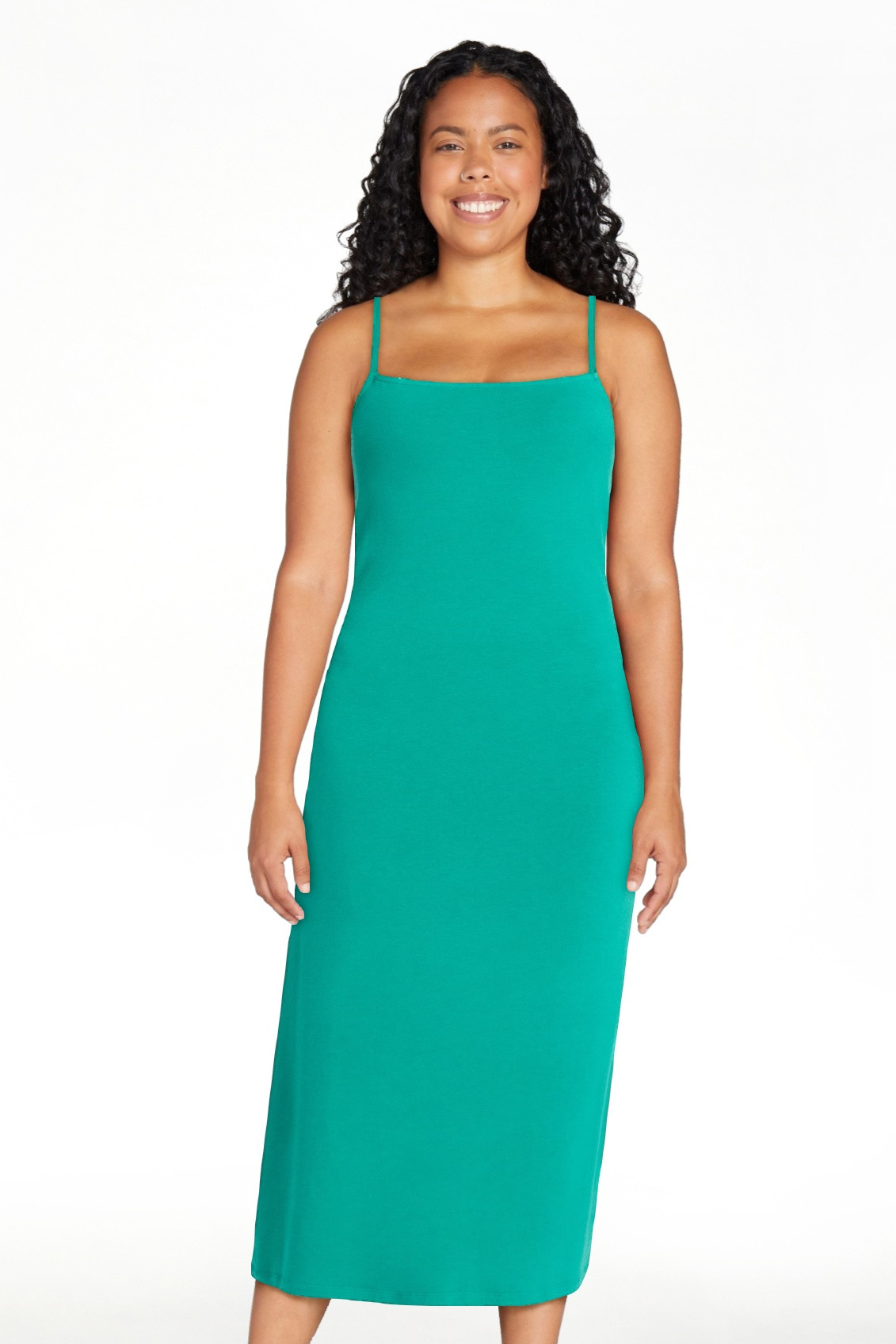 No Boundaries Sleeveless Square Neck Midi Dress, Women's & Women's Plus Sizes XXS-4X | Walmart (US)