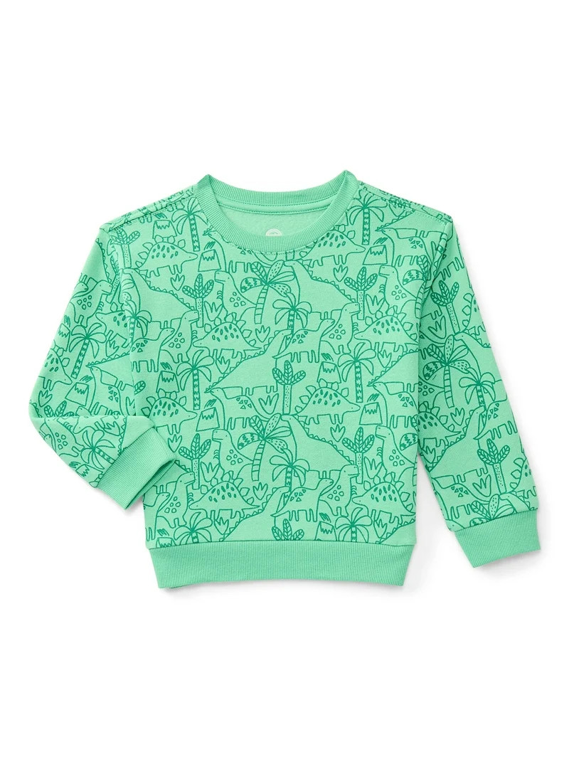 Wonder Nation Toddler Boys' Fleece Sweatshirt with Long Sleeves, Sizes 18M-5T | Walmart (US)