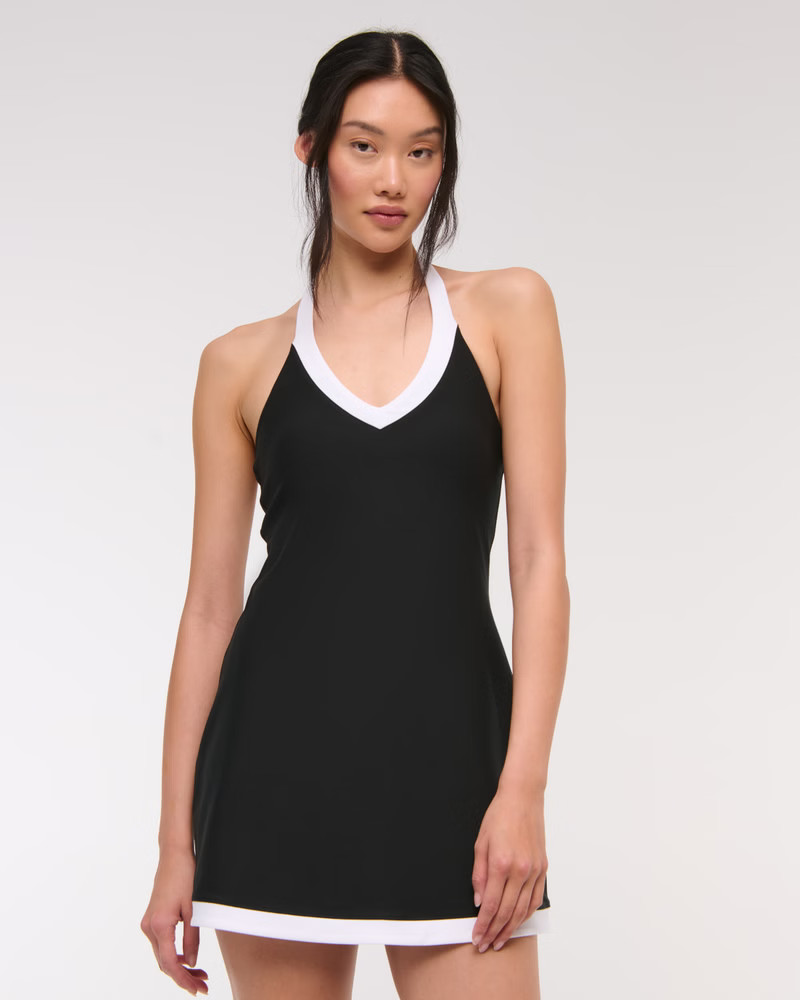 YPB sculptLUX Halter Mini Dress | Abercrombie & Fitch (US)