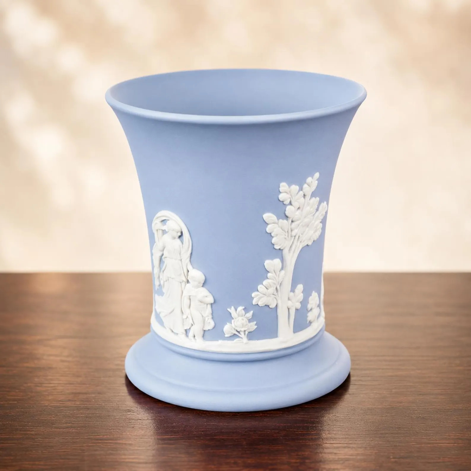 Vintage Wedgwood Jasperware Light Blue Trumpet Posey Vase | Made in England | White Classical Rel... | Etsy (Global)