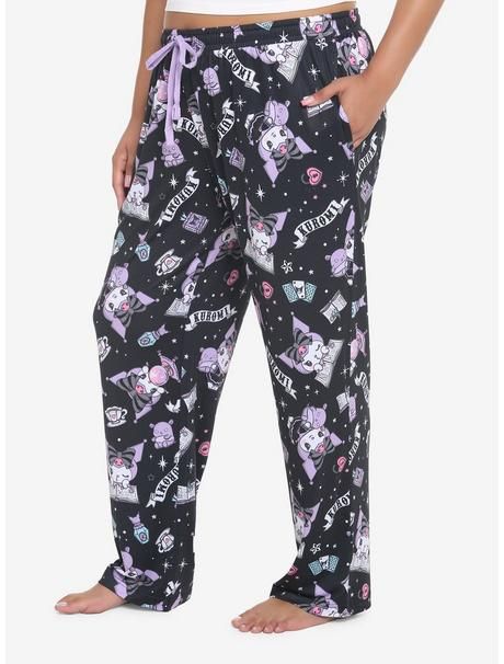 Kuromi Crystal Ball Pajama Pants Plus Size | Hot Topic
