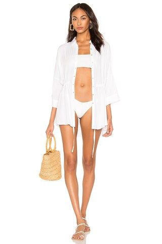 L*SPACE Pacifica Shirt Dress in White from Revolve.com | Revolve Clothing (Global)