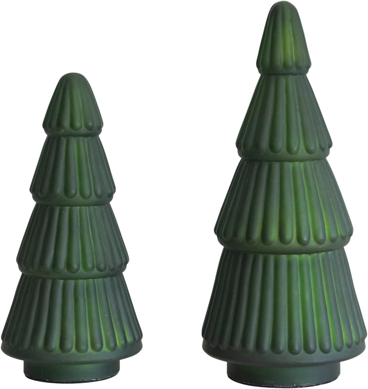 Creative Co-Op 4" Round x 8" H Embossed Mercury Glass Tree, Matte Green | Amazon (US)