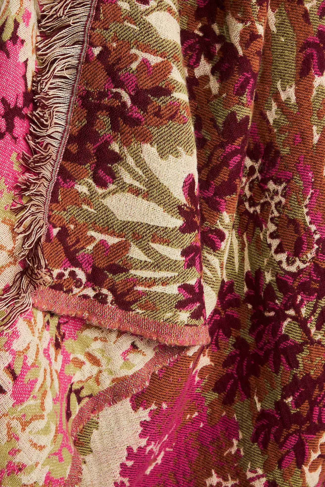Vienne Jacquard Woven Fringed Throw | Anthropologie (US)