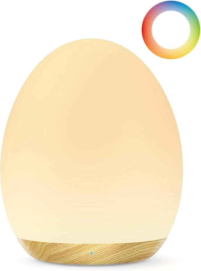 JolyWell Night Light for Kids, Baby Egg Light with 7 Colors Changing Mode & Stepless Dimming, Nur... | Amazon (US)