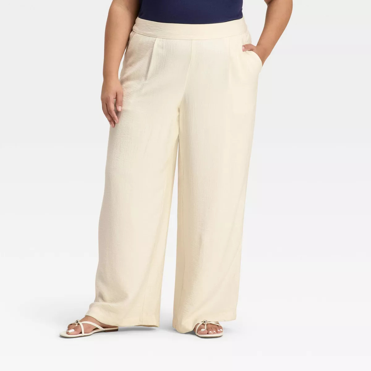 Women's High-Rise Modern Gauze Pull-On Pants - A New Day™ | Target
