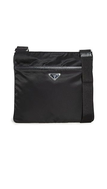 Prada Black Nylon Messenger Bag | Shopbop