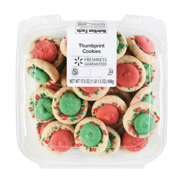 Freshness Guaranteed Holiday Thumbprint Cookies17.5oz - Walmart.com | Walmart (US)