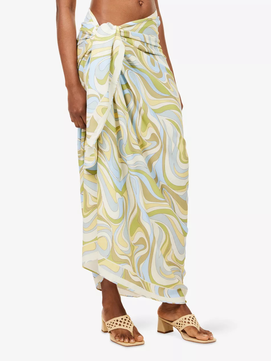 Marina Piccola Printed Woven Sarong | Selfridges