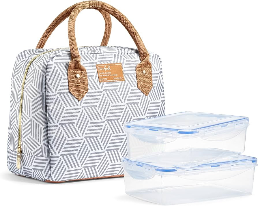 Fit & Fresh Lunch Bag For Women, Insulated Womens Lunch Bag For Work, Leakproof & Stain-Resistant... | Amazon (US)