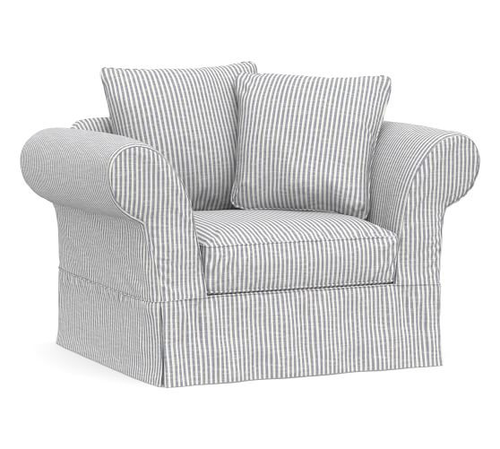 Charleston Slipcovered Chair and a Half | Pottery Barn (US)