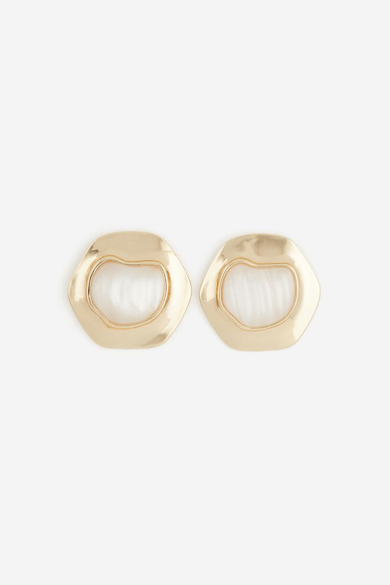 Earrings - Gold-colored/white - Ladies | H&M US | H&M (US + CA)