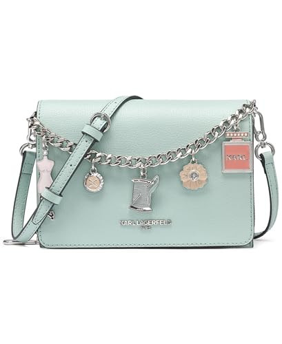 KARL LAGERFELD Paris Women's Lourdes Crossbody, Mint, One Size | Amazon (US)