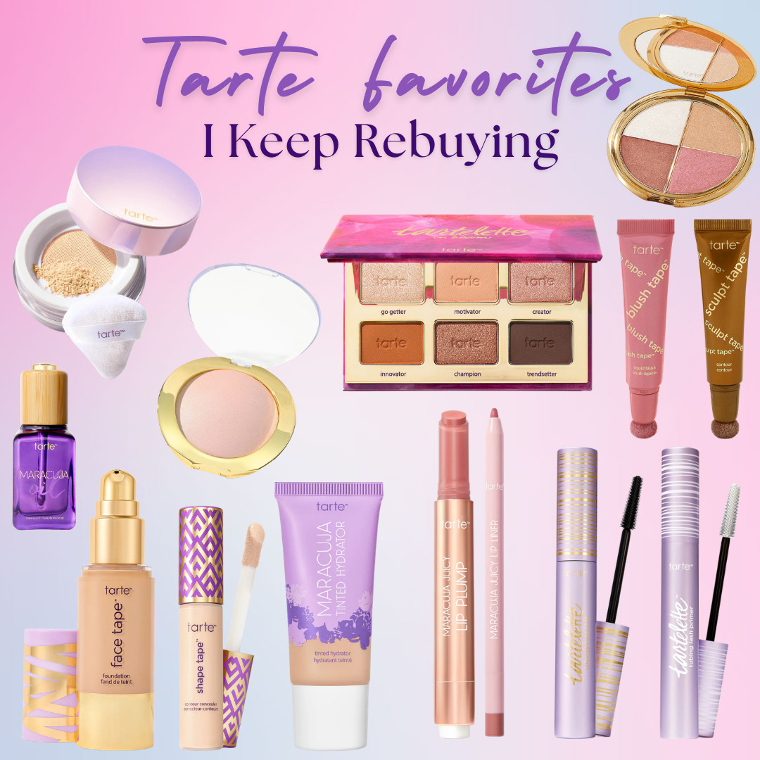 Spring Tarte Sale - March 12-15!

@Tarte Favorites 🩷 I Keep Rebuying

These are some of the Tarte beauty products I keep rebuying because they’re just that good. If you love long-wear makeup, glowy skin, and easy everyday beauty staples, these are some of the products that always stay in my routine.

Tarte is also part of the LTK Spring Sale (March 12–15) which makes this a great time to stock up on some of their most iconic products like Shape Tape, Face Tape, Maracuja lip products, and the Tartelette palettes.

Perfect for everyday makeup routines, natural glam looks, soft glam makeup, and quick everyday beauty.

Tarte Products in This Edit

• Tarte Amazonian Clay Blurring Powder
• Tarte Amazonian Clay Blush
• Tarte Tartelette Eyeshadow Palette
• Tarte Sculpt Tape Contour
• Tarte Blush Tape Liquid Blush
• Tarte Maracuja Oil
• Tarte Face Tape Foundation
• Tarte Shape Tape Concealer
• Tarte Maracuja Tinted Hydrator
• Tarte Maracuja Juicy Lip Plump
• Tarte Maracuja Juicy Lip Liner
• Tarte Lights, Camera, Lashes™ Mascara
• Tarte Tartelette™ Tubing Mascara
• Tarte Amazonian Clay Cheek Palette

Great if you’re looking for everyday makeup favorites, long wear foundation and concealer, glowy makeup products, neutral eyeshadow palettes, and glossy lip products.

↓ Everything is linked! 

#LTKBeauty #LTKSaleAlert #LTKSpringSale