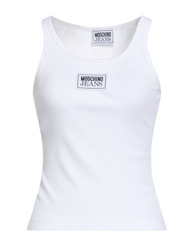 Moschino Jeans Woman Tank top White Size M Viscose, Elastane | YOOX (US)