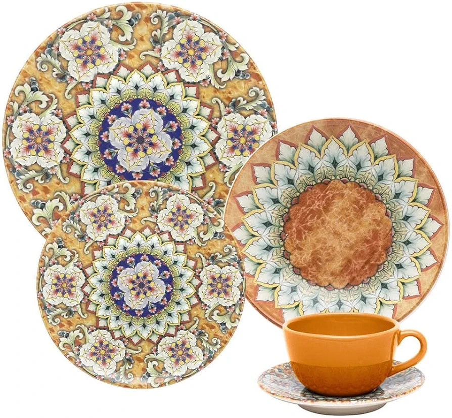 Aparelho de Jantar e Chá 20 Pçs Oxford Unni Castello | Amazon (BR)