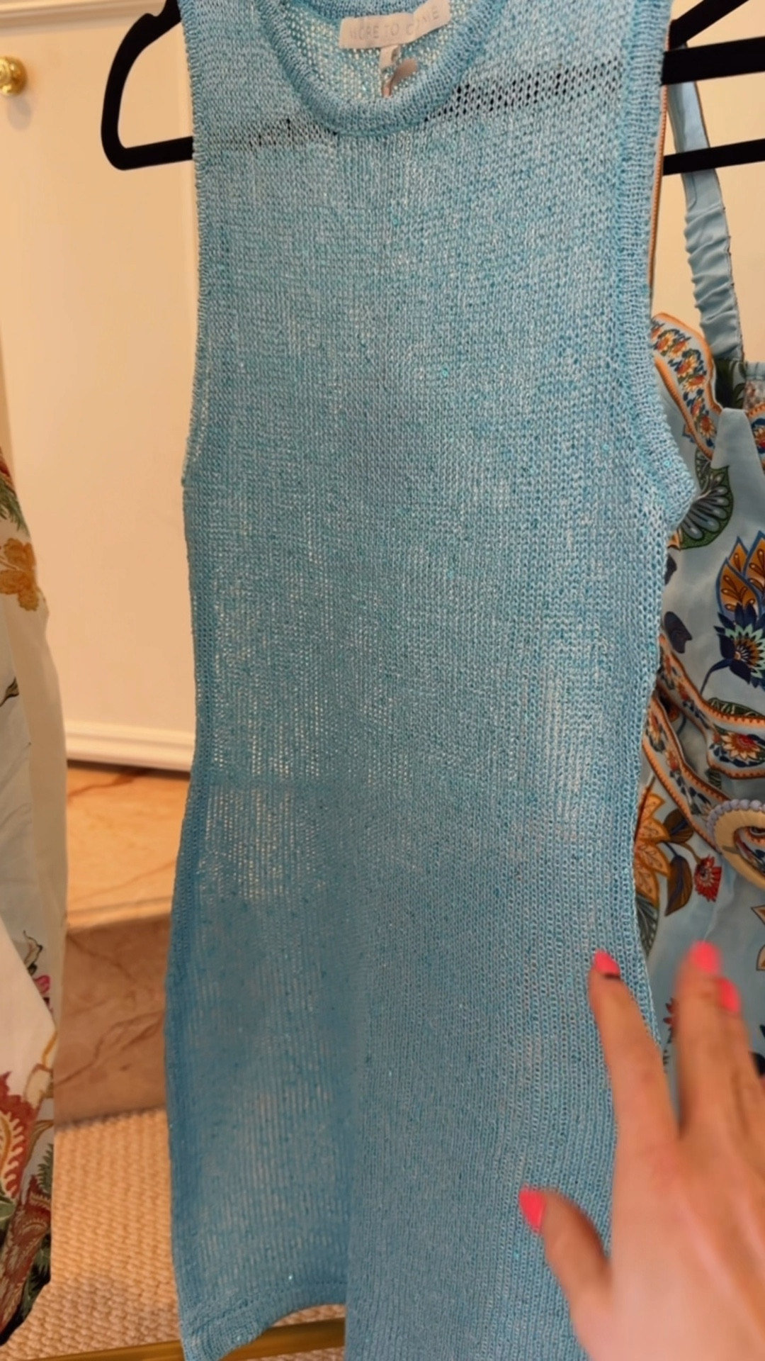 Beautiful blue resort cover up   