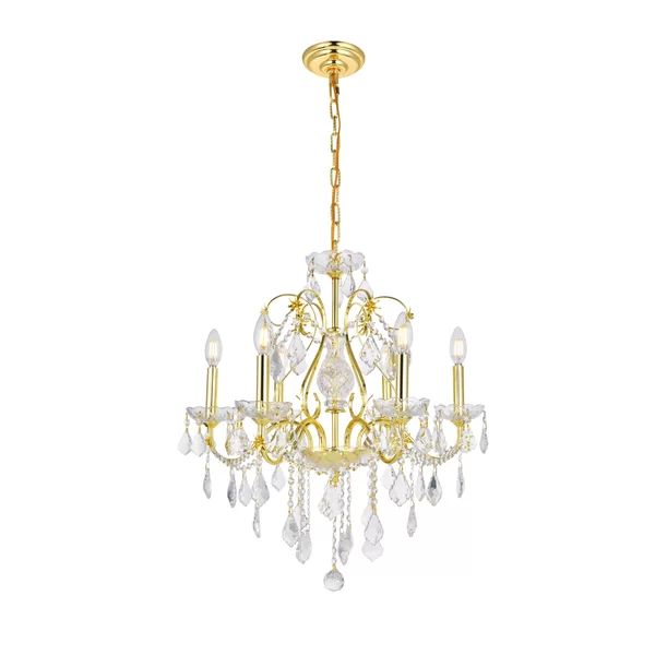 Monroe 6 - Light Candle Style Traditional Chandelier with Crystal Accents | Wayfair North America