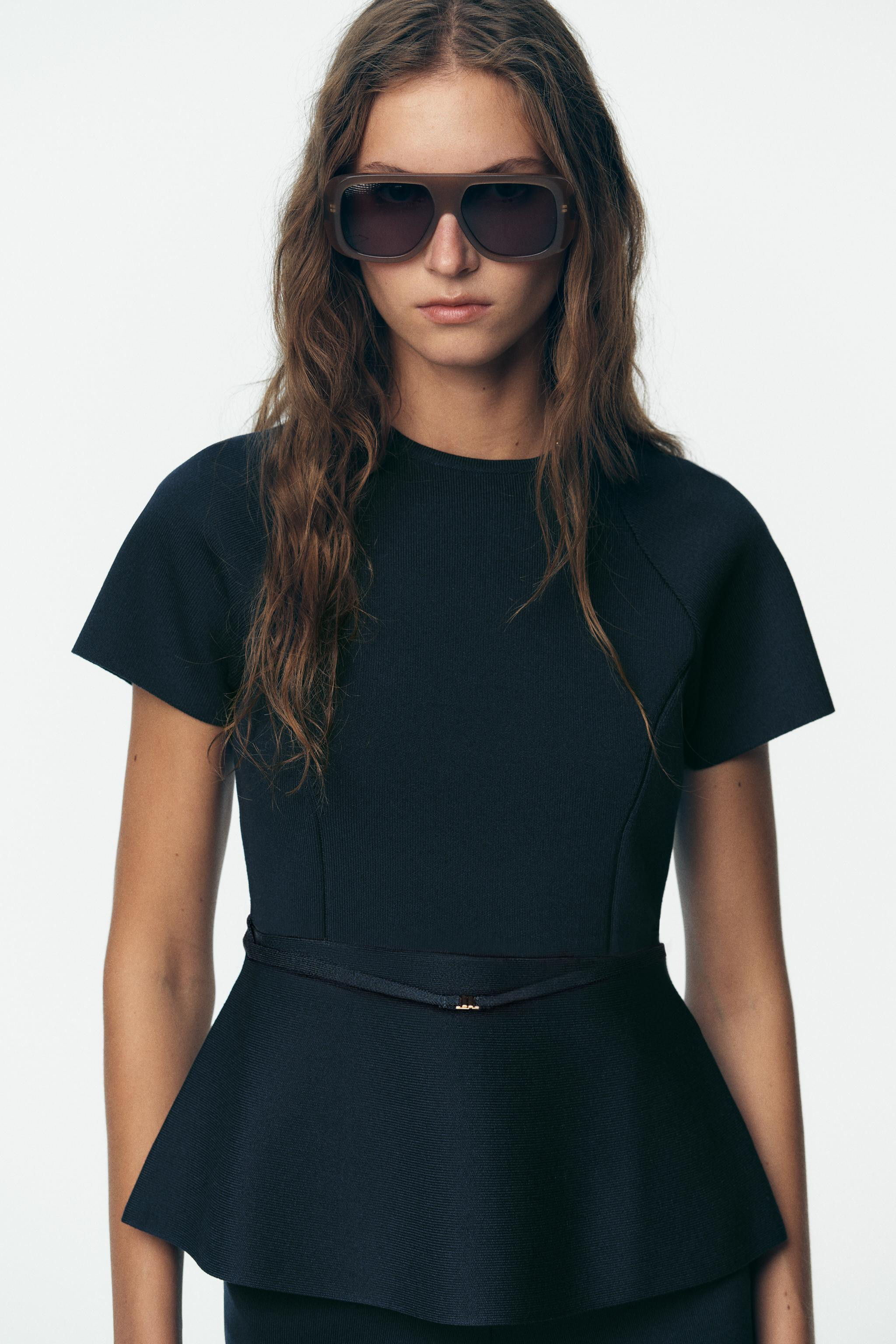 KNIT PEPLUM TOP | Zara US