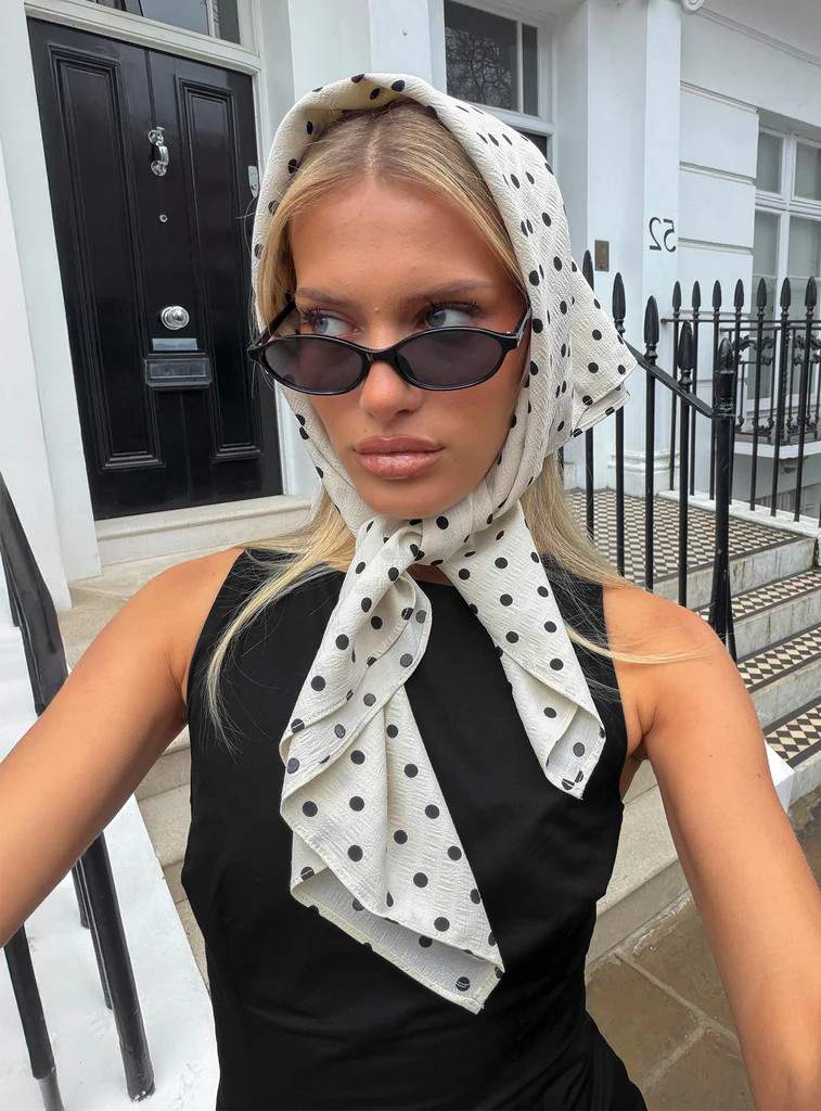 Nellie Scarf Cream Polka | Princess Polly US