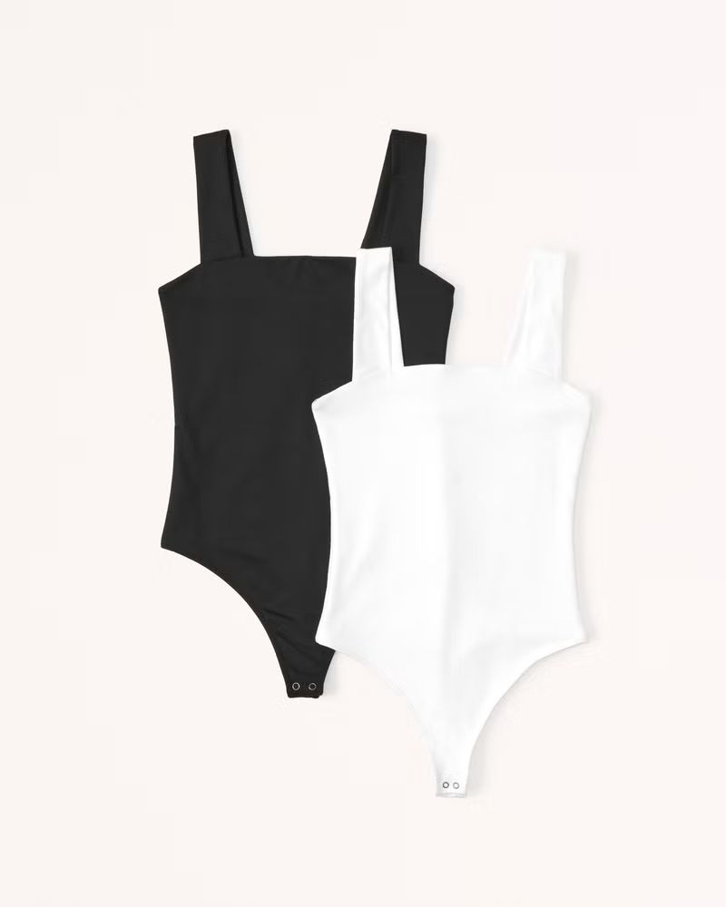 2-Pack Seamless Fabric Squareneck Bodysuits | Abercrombie & Fitch (US)